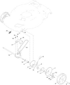 Front Wheel And Hoc Assembly Diagram and Parts List for 21766 400000000 - 409999999 Toro Lawn Mower