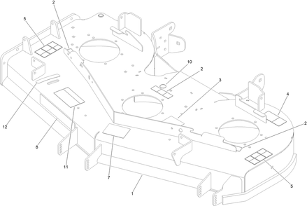 Deck Decal Assembly Diagram and Parts List for 74906 402090000-403247599 Toro Lawn Mower
