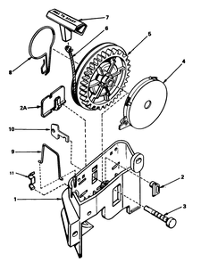 Rewind Starter No. 590531 Diagram and Parts List for 16165 4000001 - 4999999 Toro Lawn Mower