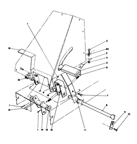 Part Location Diagram of 474770 Toro Shaft-Pedal Pivot