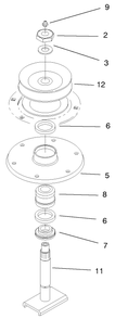 Spindle Housing Assembly No. 54-7781 Diagram and Parts List for 30135 990001 - 999999 Toro Lawn Mower