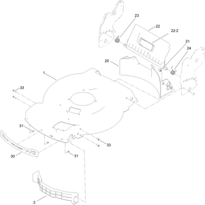 Part Location Diagram of 144-3191 Toro Housing Assembly
