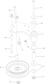 Idler Assembly Diagram and Parts List for 74960 (316000001-316999999)(2016) Toro Lawn Mower