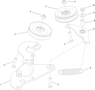 Idler Assembly No. 136-0590 Diagram and Parts List for 78525 400000000 - 414099999 Toro Lawn Tractor Accessories