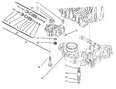 Center Case Diagram and Parts List for 72042 5900001 - 5900796 Toro Lawn Tractor
