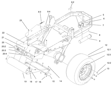 Part Location Diagram of 100-9620-03 Toro Bracket-Guard