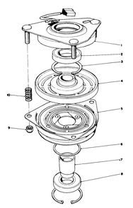 Clutch Assembly No. 54-0220 Diagram and Parts List for 30718 1000001 - 1999999 Toro Lawn Tractor
