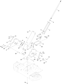 Steering Column Assembly Diagram and Parts List for 74781 316000001 - 316999999 Toro Lawn Tractor