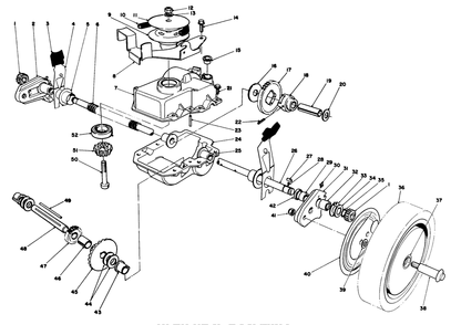 Gear Case Assembly (Used On Units With Serial No. 6000101-6001100) Diagram and Parts List for 20675 6000001 - 6999999 Toro Lawn Mower
