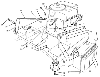 Engine Assembly Diagram and Parts List for 70040 39000001 - 39999999 Toro Lawn Tractor