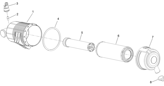 Air Cleaner Assembly Diagram and Parts List for 74060 402252575-404399999 Toro Lawn Mower