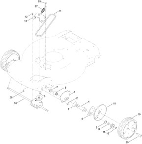 Front Wheel And Height-Of-Cut Assembly Diagram and Parts List for 21472 412800000 - 999999999 Toro Lawn Mower