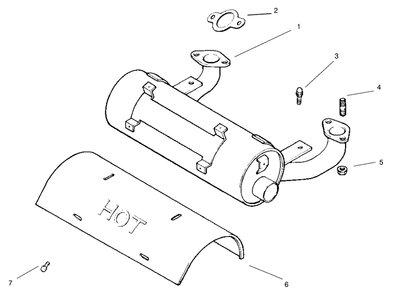 Exhaust Diagram and Parts List for 30183 990001 - 999999 Toro Lawn Tractor Accessories