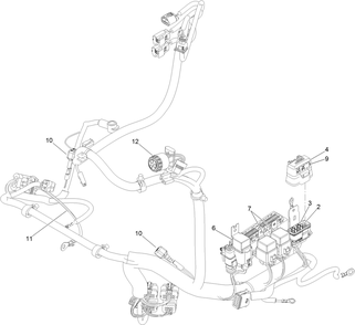 Wire Harness Assembly Diagram and Parts List for 74096 400000000-403247446 Toro Lawn Tractor