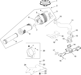 Part Location Diagram of 24126142-S Toro Bracket-Cleaner, Air