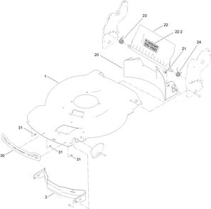 Frame Assembly Diagram and Parts List for 21770 411913204 - 999999999 Toro Lawn Mower