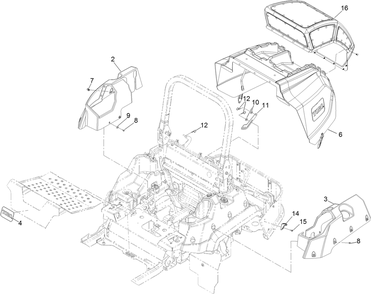 Hood And Covers Assembly Diagram and Parts List for 72098 413000000 - 999999999 Toro Lawn Tractor