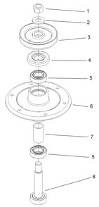 Outer Spindle Assembly Diagram and Parts List for 30314TE (260000001-260999999)(2006) Toro Lawn Mower