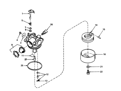 Carburetor No. 632050a Diagram and Parts List for 20677 0002102 - 0999999 Toro Lawn Mower