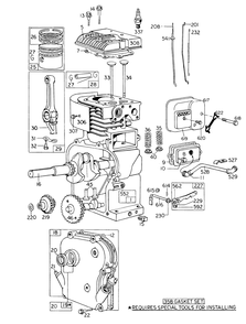 Engine Model No. 130202 Type 0600-01 Briggs & Stratton Diagram and Parts List for 62912 9000001 - 9999999 Toro Leaf Blower / Vacuum