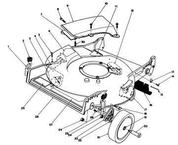 Housing Assembly Diagram and Parts List for 20329 2000001 - 2999999 Toro Lawn Mower