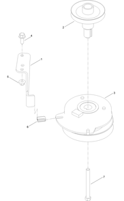 Clutch Assembly Diagram and Parts List for 74696 400000000 - 999999999 Toro Lawn Tractor
