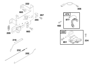 Engine Briggs & Stratton Model 195707-0421-E1 Diagram and Parts List for 70060 89000001 - 89999999 Toro Lawn Tractor