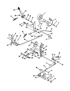 Clutch, Brake And Speed Control Linkage Diagram and Parts List for R1-16O804 2000001 - 2999999 Toro Lawn Tractor