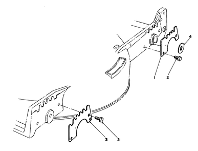 Wear Plate Model No. 49-4080 (Optional) Diagram and Parts List for 20215 2000001 - 2999999 Toro Lawn Mower