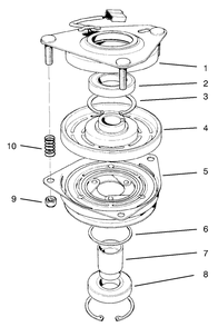 Clutch Assembly No. 54-3200 Diagram and Parts List for 30182 690001 - 699999 Toro Lawn Tractor Accessories