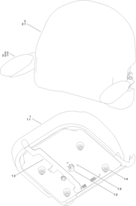 Seat Assembly No. 140-8303 Diagram and Parts List for 74692 400000000 - 999999999 Toro Lawn Tractor
