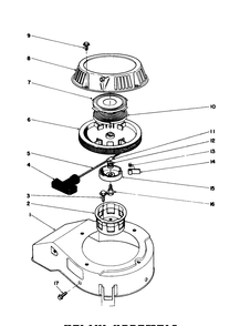 Recoil Assembly (Engine No. 47ph7) (Engine No. 47pg6) Diagram and Parts List for 20745C 8000001 - 8999999 Toro Lawn Mower