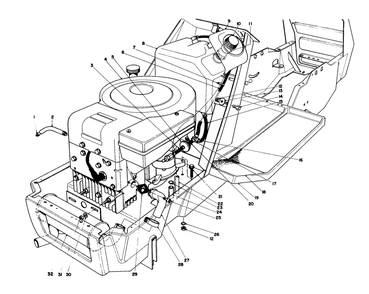 Engine Assembly Diagram and Parts List for 57354 6000001 - 6999999 Toro Lawn Tractor