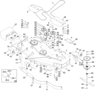 Part Location Diagram of 106-3279-01 Toro Plate-Skid