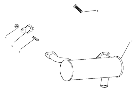 Exhaust Diagram and Parts List for 30610 490001 - 499999 Toro Lawn Tractor