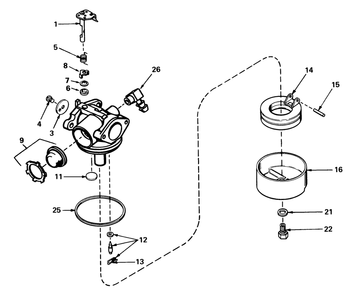 Carburetor No. 632050 Diagram and Parts List for 20778 9000001 - 9999999 Toro Lawn Mower