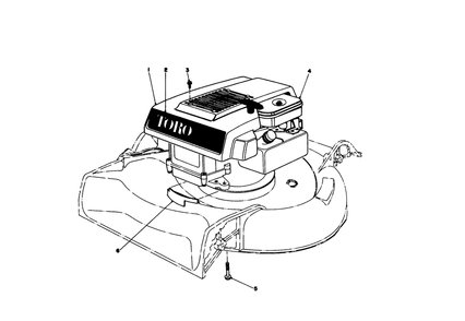 Engine Assembly Model 16035 & 16106 Diagram and Parts List for 16264 7000001 - 7999999 Toro Lawn Mower