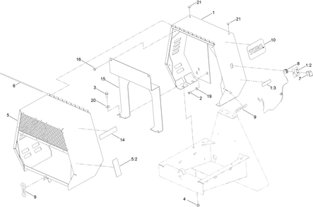 Cowl Assembly Diagram and Parts List for 68007C 400000000 - 401999999 Toro Cement Mixer