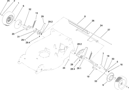 Part Location Diagram of 103-8226 Toro Lever-Lift