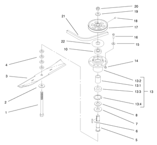 Spindle Assembly Diagram and Parts List for 30194 (220000001-220999999)(2002) Toro Lawn Mower