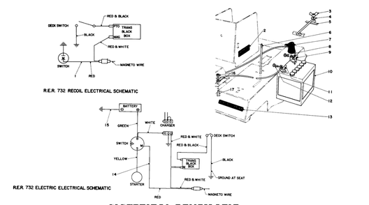 Electrical Schematic Diagram and Parts List for 56173 2000001 - 2999999 Toro Lawn Tractor Accessories