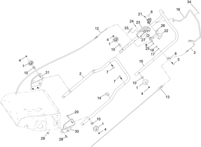 Handle And Control Assembly Diagram and Parts List for 54610 322000001 - 322999999 Toro Lawn Tractor Accessories