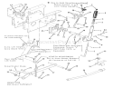 Manual Lift Linkage Diagram and Parts List for B1-16O801 1988 Toro Lawn Tractor