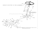 Front Axle And Steering Diagram and Parts List for B1-16O801 1988 Toro Lawn Tractor