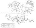 Seat Diagram and Parts List for E1-18OE01 1988 Toro Lawn Tractor
