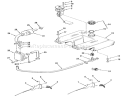 Throttle, Choke And Fuel Controls Diagram and Parts List for E1-18OE01 1988 Toro Lawn Tractor