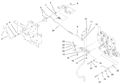 Pto Clutch System & Belt Guide Assembly Diagram and Parts List for 73429 9900001 - 9999999 Toro Lawn Tractor