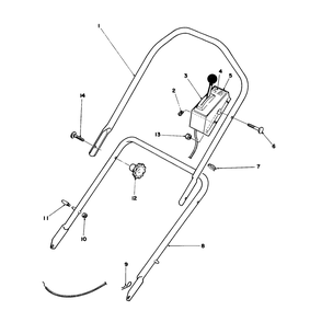 Handle Assembly Diagram and Parts List for 16202 4000001 - 4999999 Toro Lawn Mower