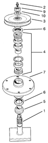 Spindle Assembly No. 27-0871 Diagram and Parts List for 30753 990001 - 999999 Toro Lawn Mower