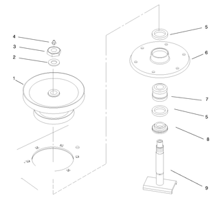 Part Location Diagram of 98-3754 Toro Pulley & Hub Assembly